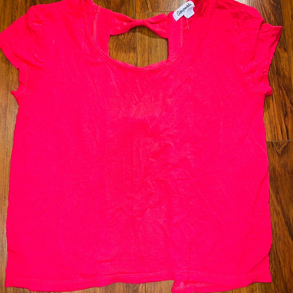 Open Back Bow Shirt